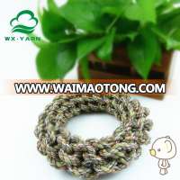 Eco-friendly circle solid braided cotton chew rope dog toy